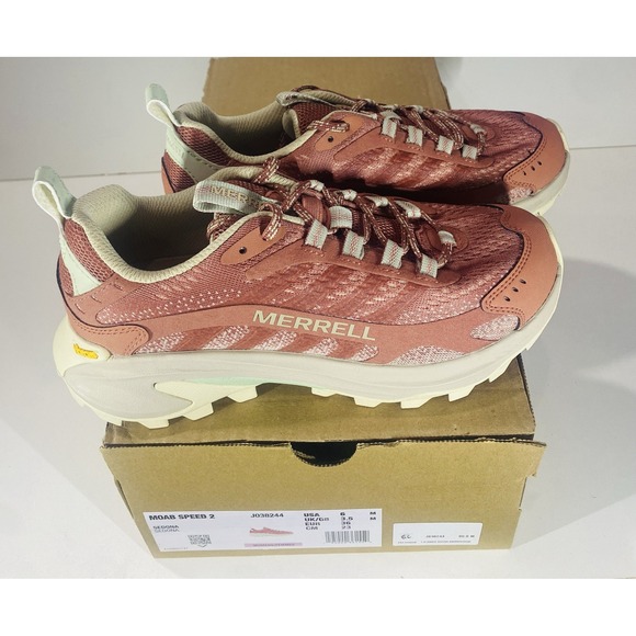Merrell Moab Speed 2 Sedona Pink Women's Size 6 Hiking Shoes J038244 New - Picture 2 of 8